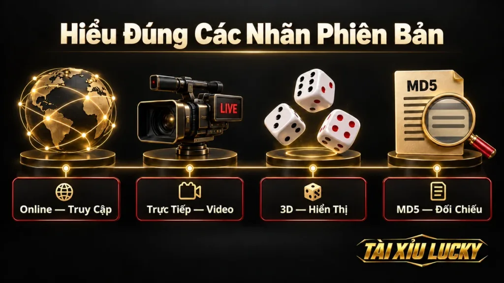 Bốn khối phân biệt truy cập online, video trực tiếp, đồ họa 3D và đối chiếu MD5 trong tài xỉu